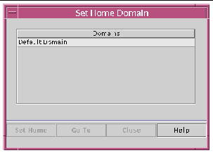 Graphic showing the Set Home Domain window.