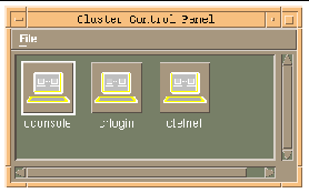 Graphic showing the Cluster Control Panel.