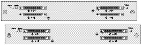 Figure shows the expansion unit dual bus configuration. No jumper cable is required.