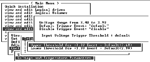 Screen capture shows threshold range, triggering events, and "Input Voltage Trigger Threshold: default."