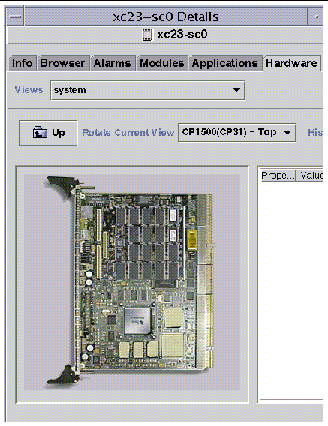Screen capture of Physical View of the top of a system controller. 