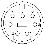 Figure showing the stereo connector and pin signal number correlation.