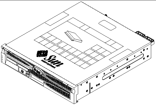 Figure showing the Netra 240 server.