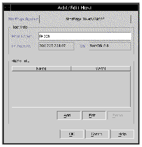 Screen capture of the Add/Edit Host window.