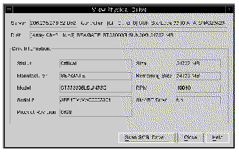 Screen capture showing View Physical Drive.