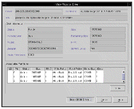 Screen capture showing the View Physical Drive window.