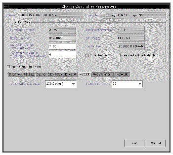Screen capture showing the Change Controller Parameters window with the Host I/F tab displayed.