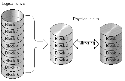 Figure showing the RAID 1 configuration.