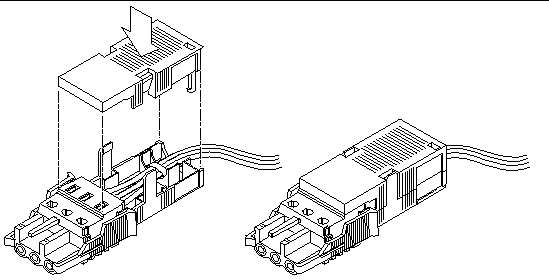 Figure showing how to assemble the strain relief housing.