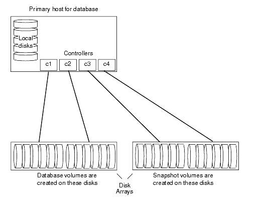 Example System Configuration for Decision Support on the Primary Host